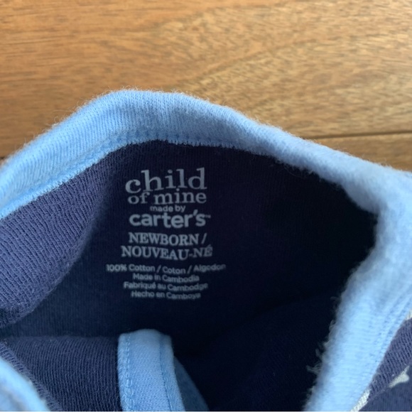 3/$10 CARTERS Baby boy pyjamas nb - Picture 2 of 3